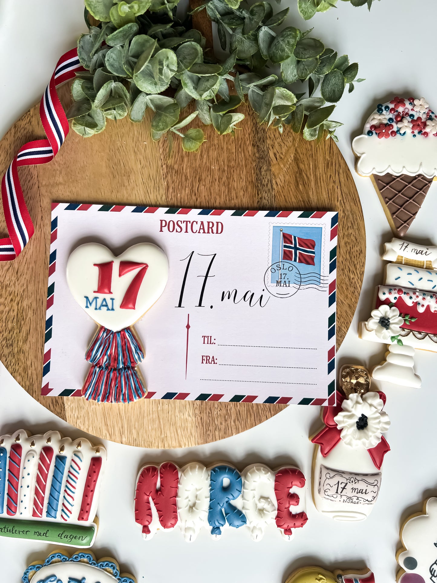 17 mai postcard kort kjeks cookie oslo