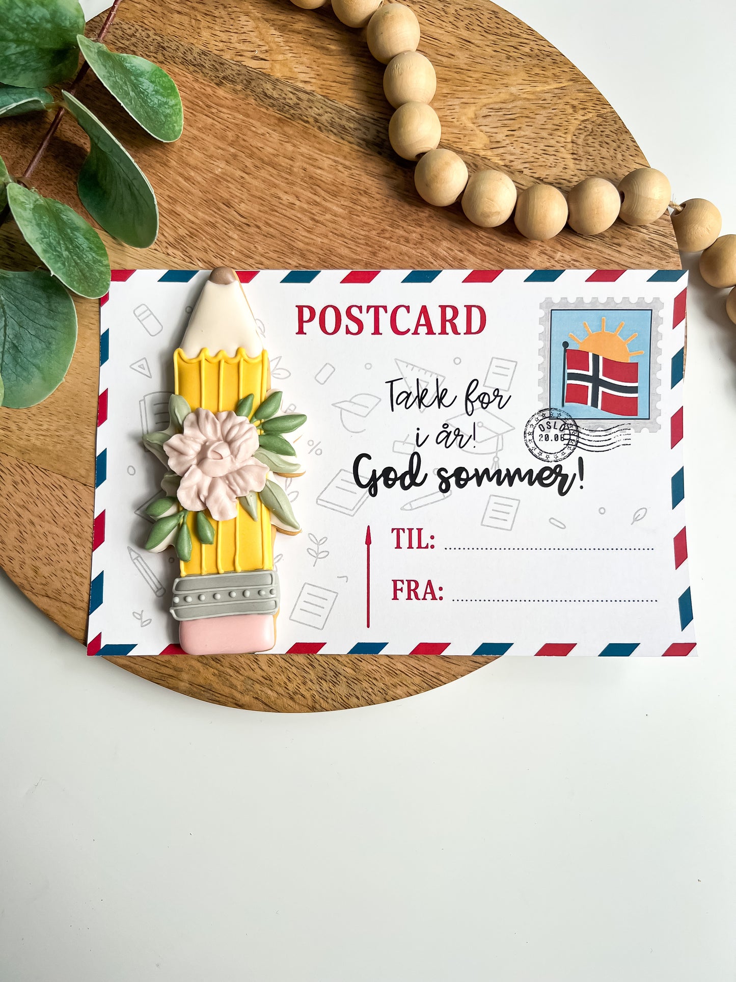 Blyant med blomster Kjeks