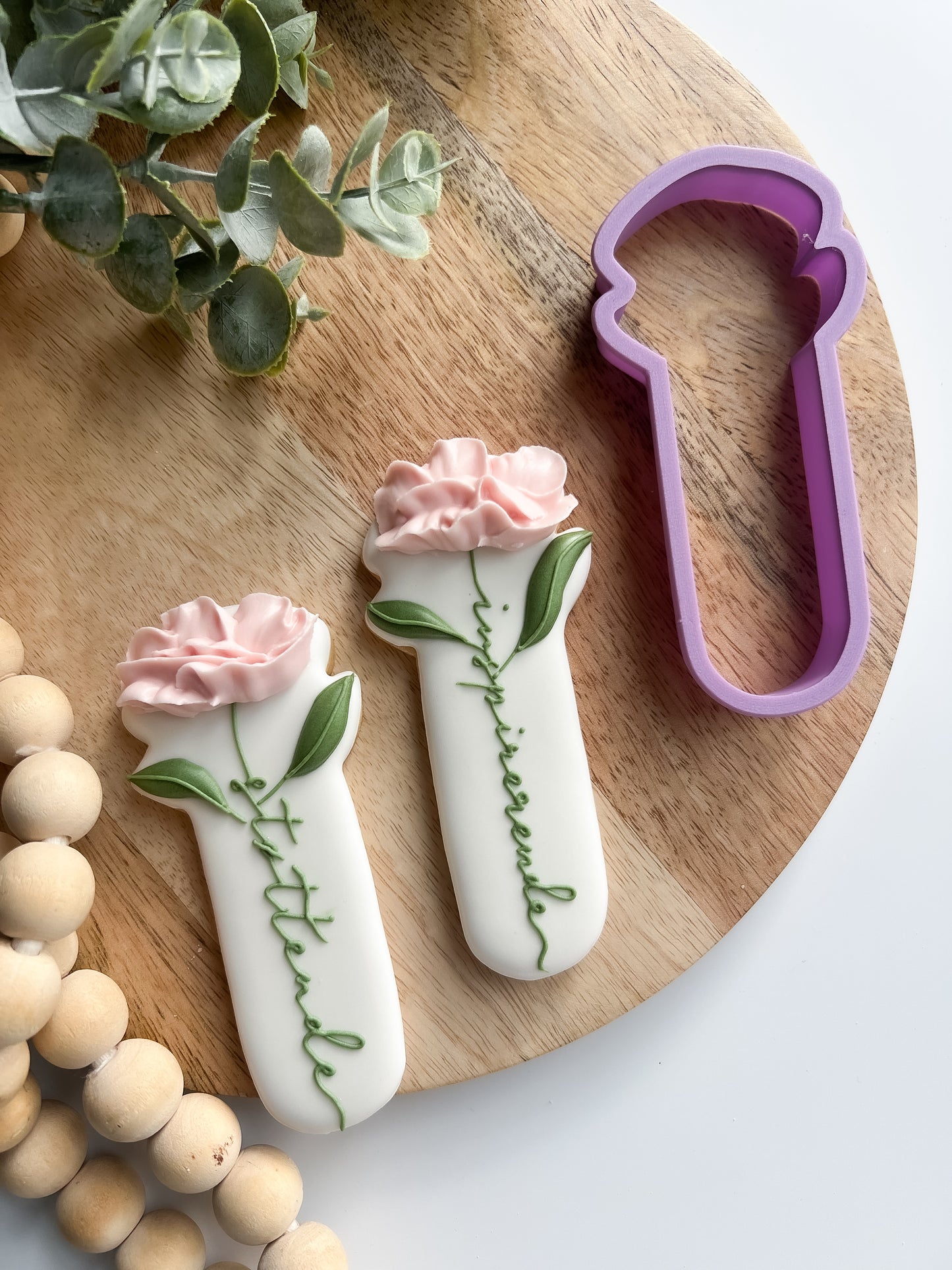 flower cookie cutter rose rosa kjeks bursdags gave til henne