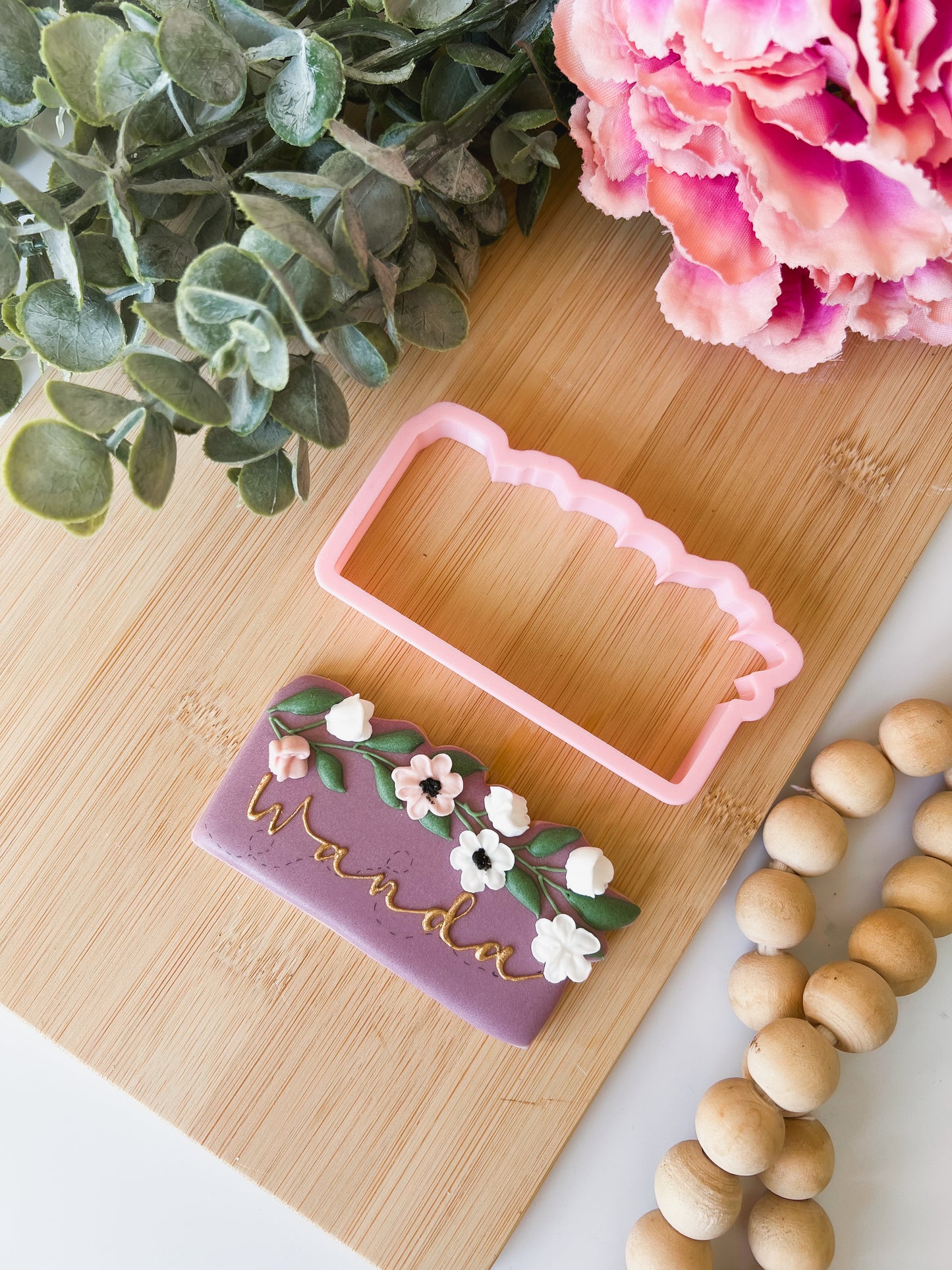 rektangel blomster kjeks cookies
