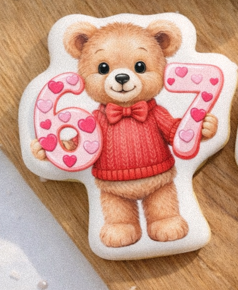 Valentineskjeks Teddy Bears 6-7