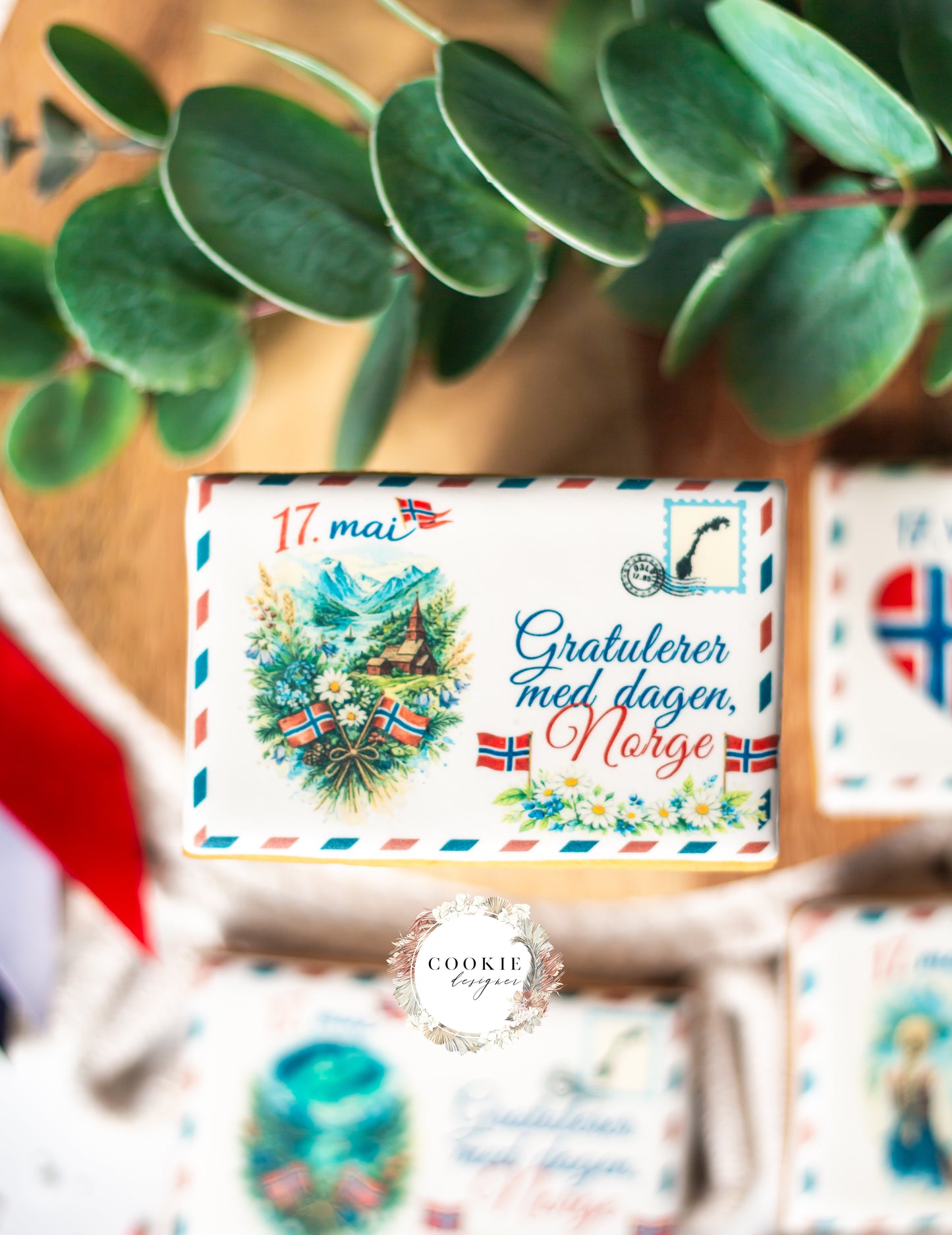 17. mai cookie - Postkort-kjeks