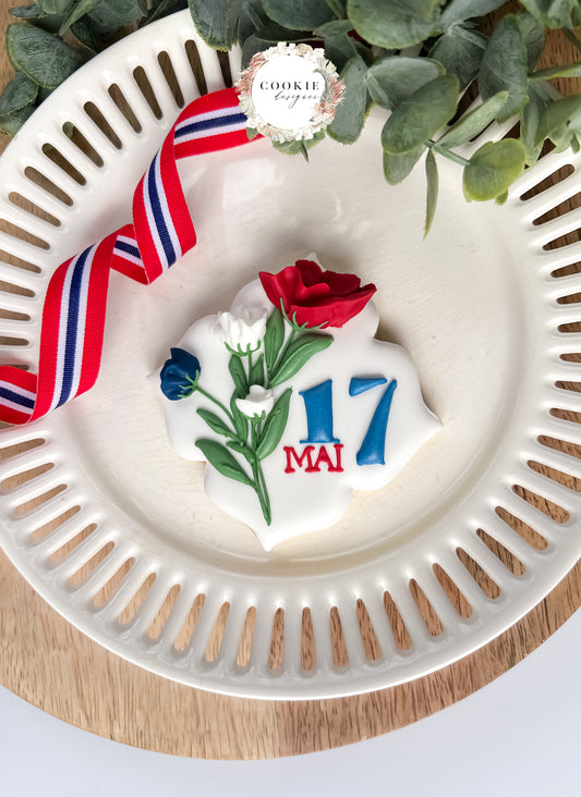 bordpynt 17 mai kjeks rødt blå hvitt

