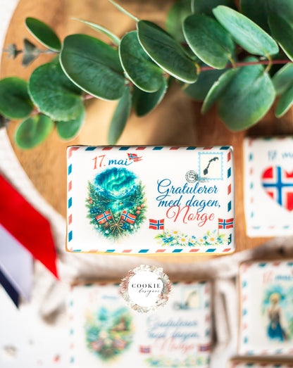 17. mai cookie - Postkort-kjeks
