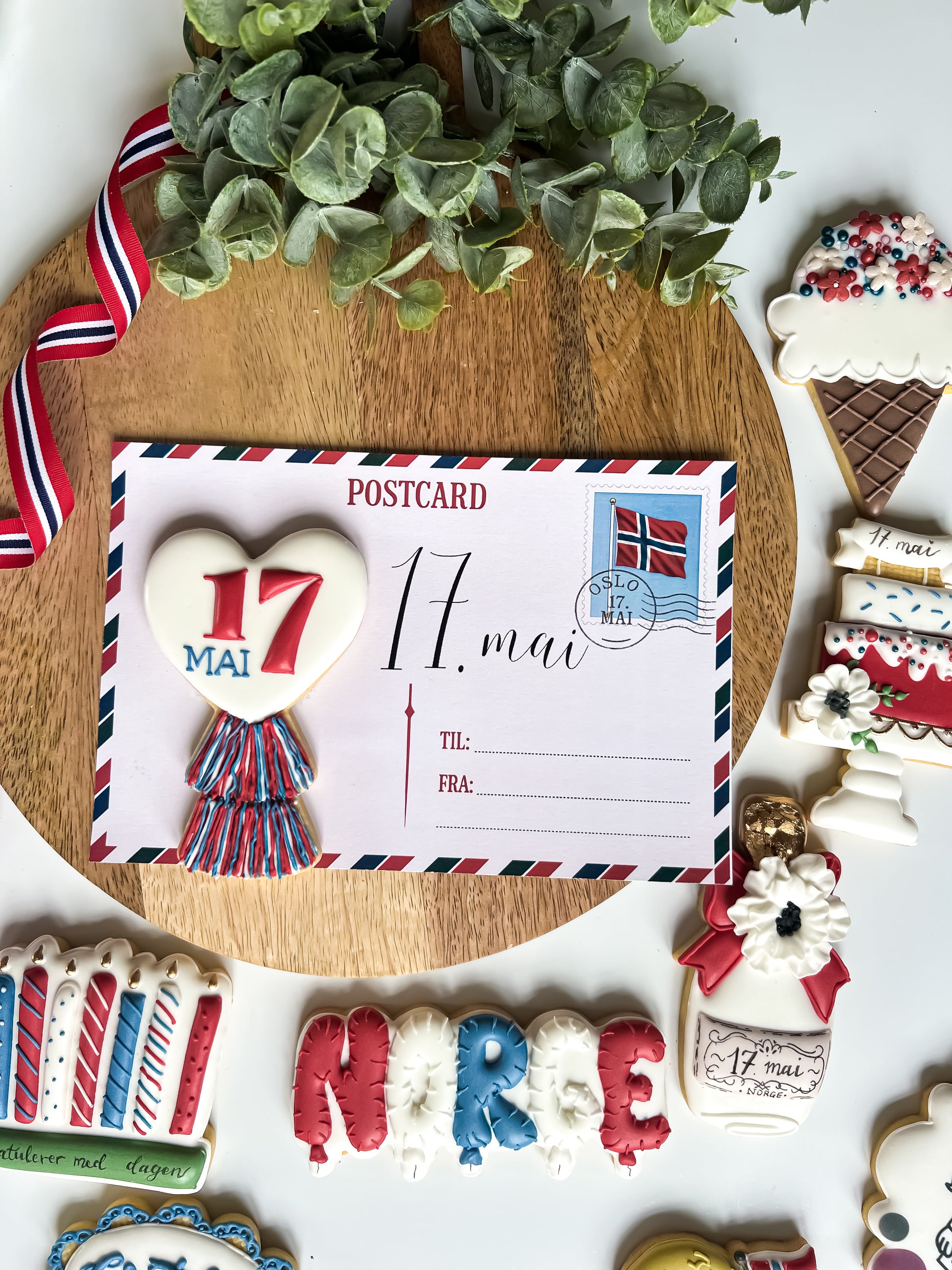 17 mai postcard kort kjeks cookie oslo
