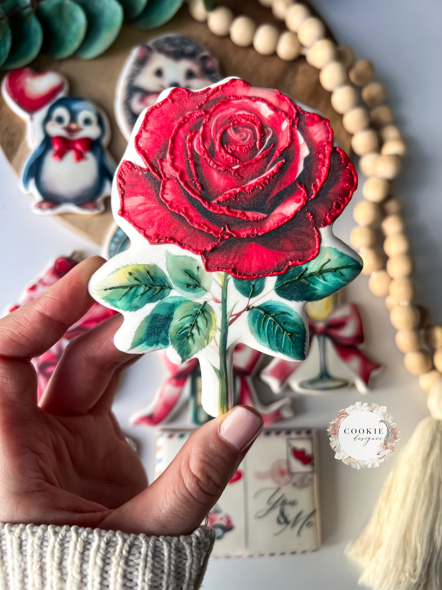 Valentineskjeks Rose nr 2