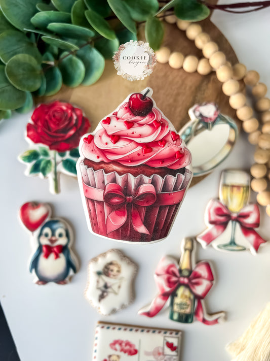 Valentineskjeks Cupcake