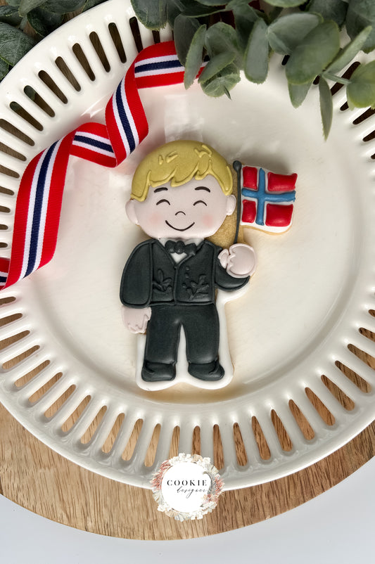 Utstikker Gutt med flagg 17.Mai