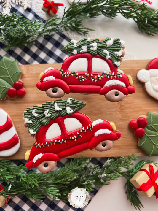 Julekjeks Bil med juletre