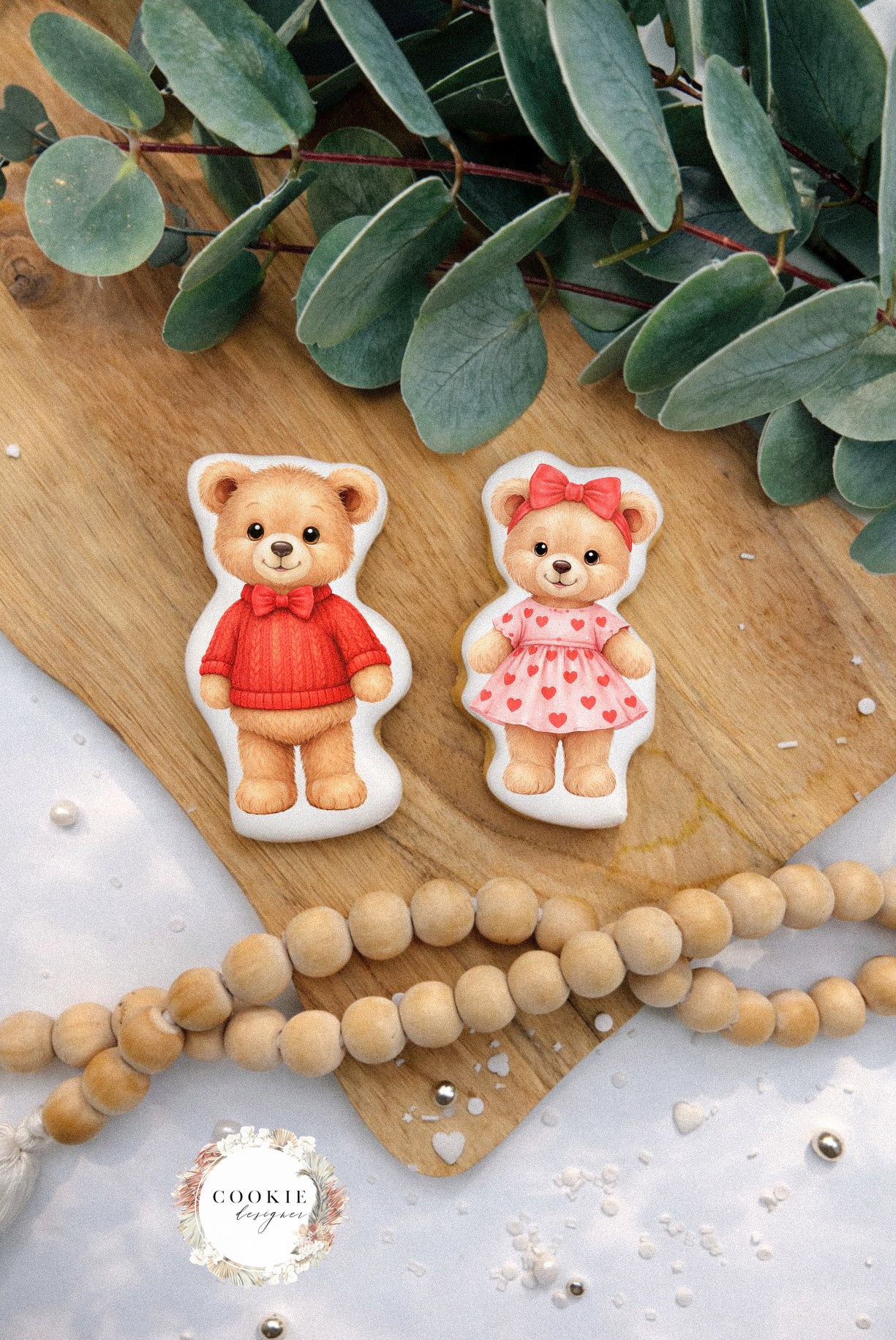 Valentineskjeks Teddy Bear Jente & Gutt