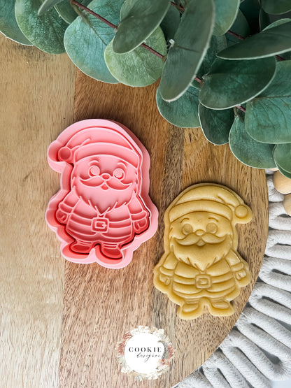 Julenissen Stempel + Utstikker - Utstikkersett