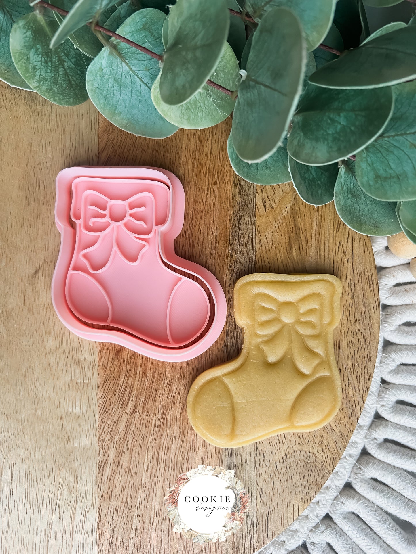 Julesokk Stempel + Utstikker - Utstikkersett