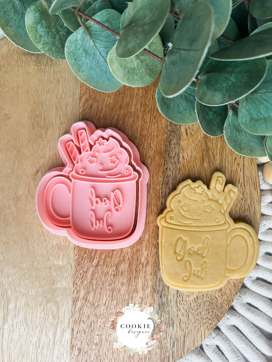 Kopp GOD JUL Stempel + Utstikker - Utstikkersett