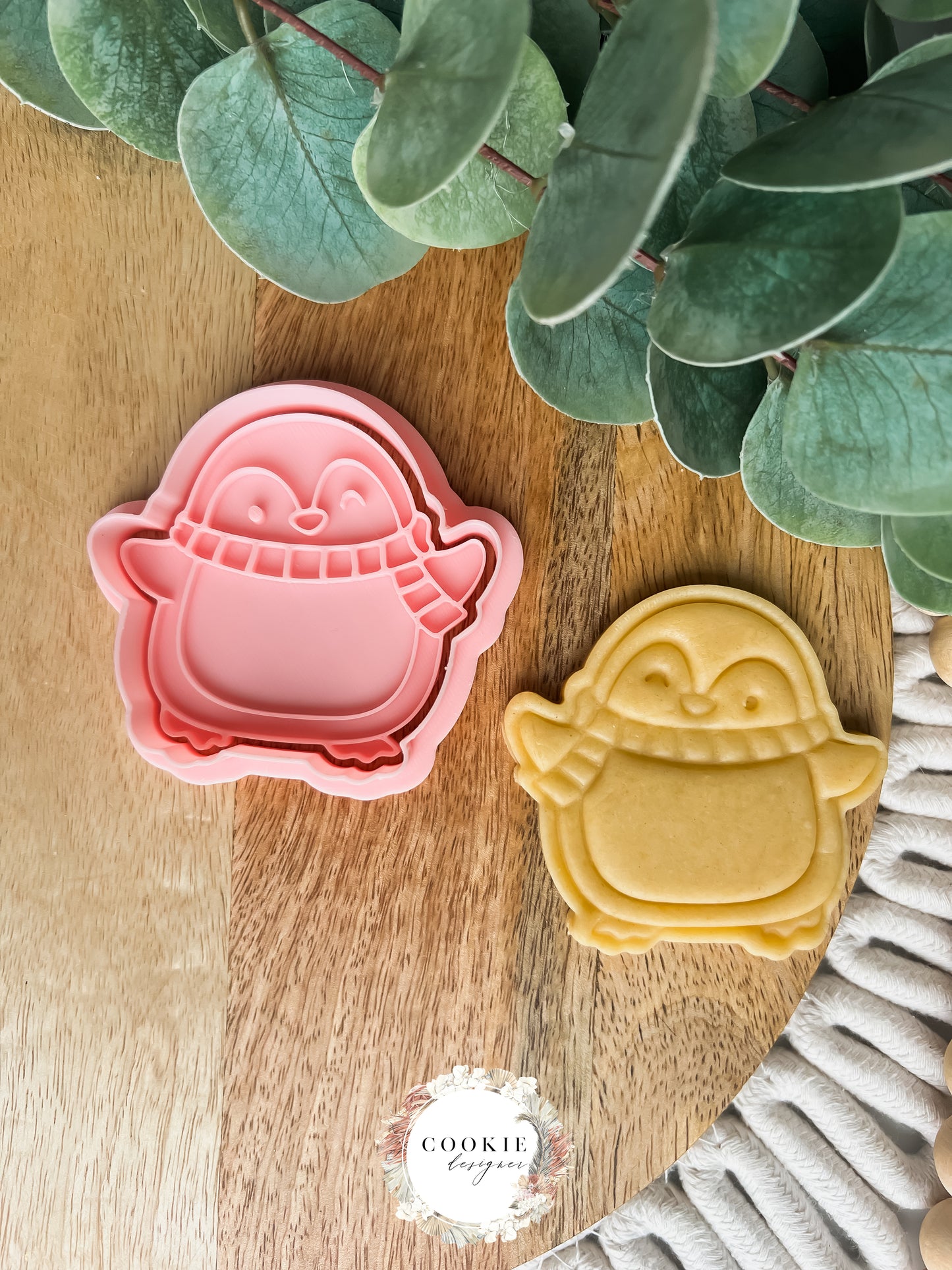 Pingvin Stempel + Utstikker - Utstikkersett