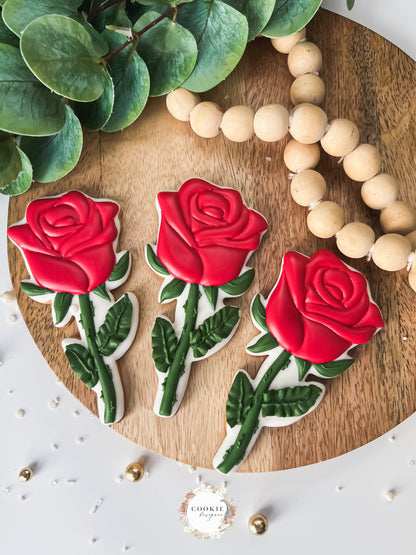 red rose til henne valentinsdag