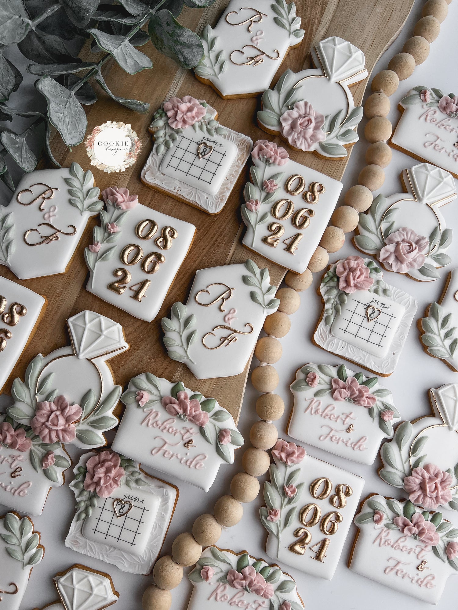 brylllupsblomster bryllup cookies kjeks gave.JPG