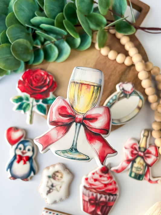 Valentinskjeks Champagne vinglass