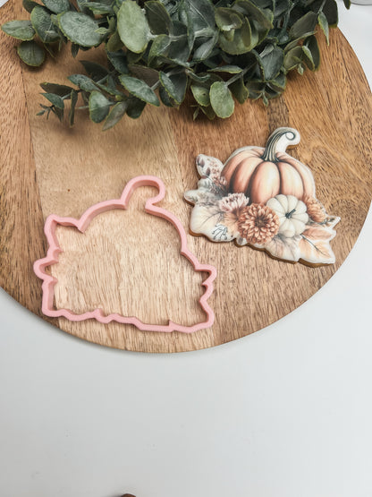 gresskar med blomster halloween høst cookies kjeks