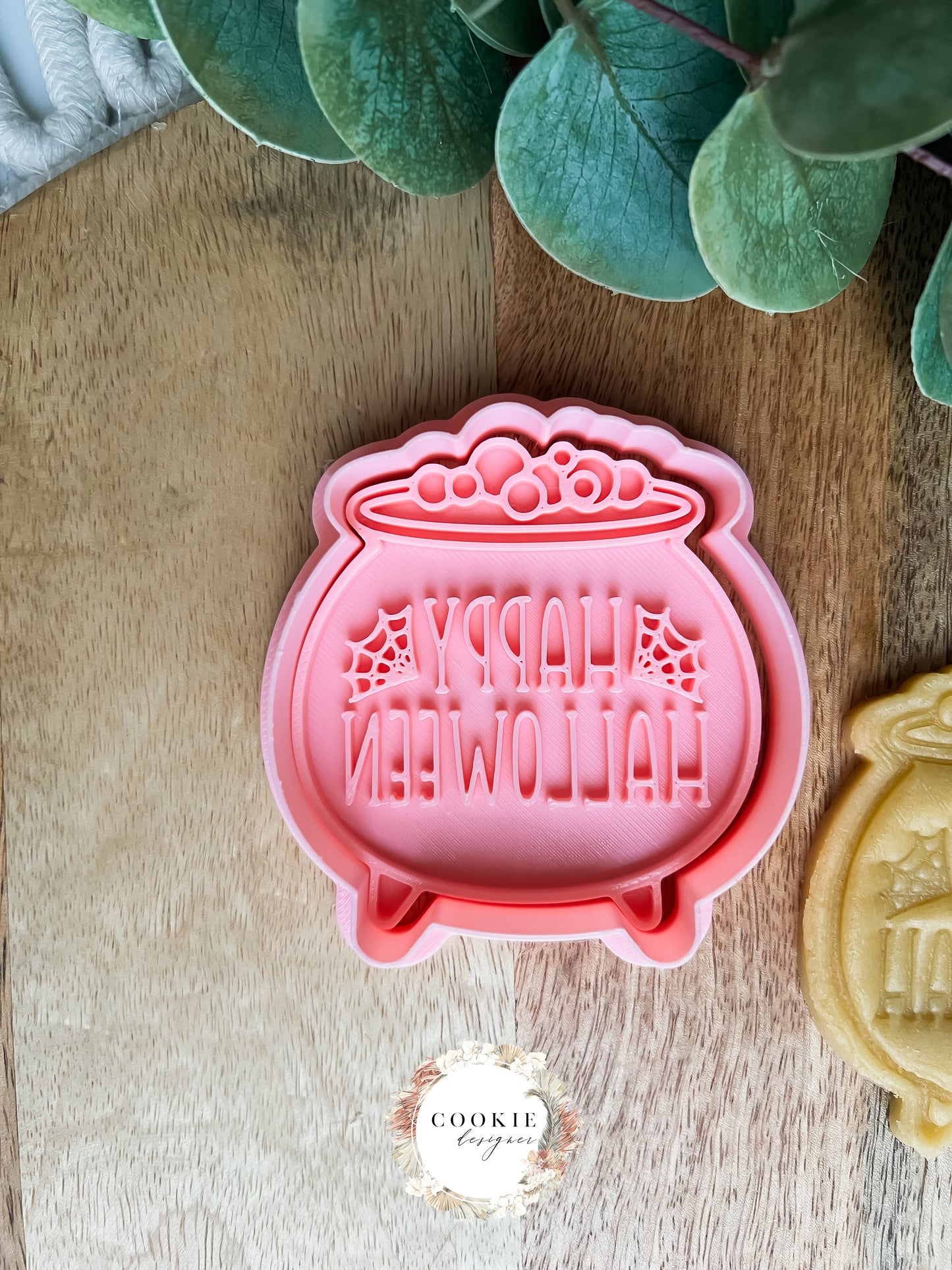 Heksegryte Happy Halloween Stempel + Utstikker - Utstikkersett