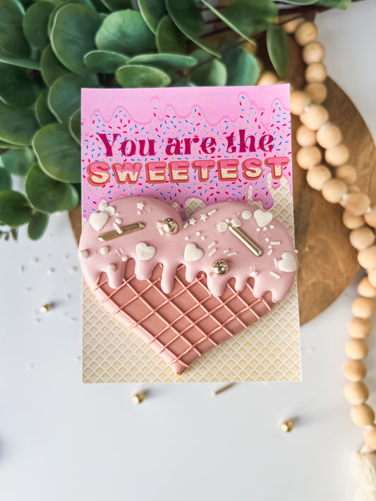 Valentineskjeks Hjerte med valentinskort