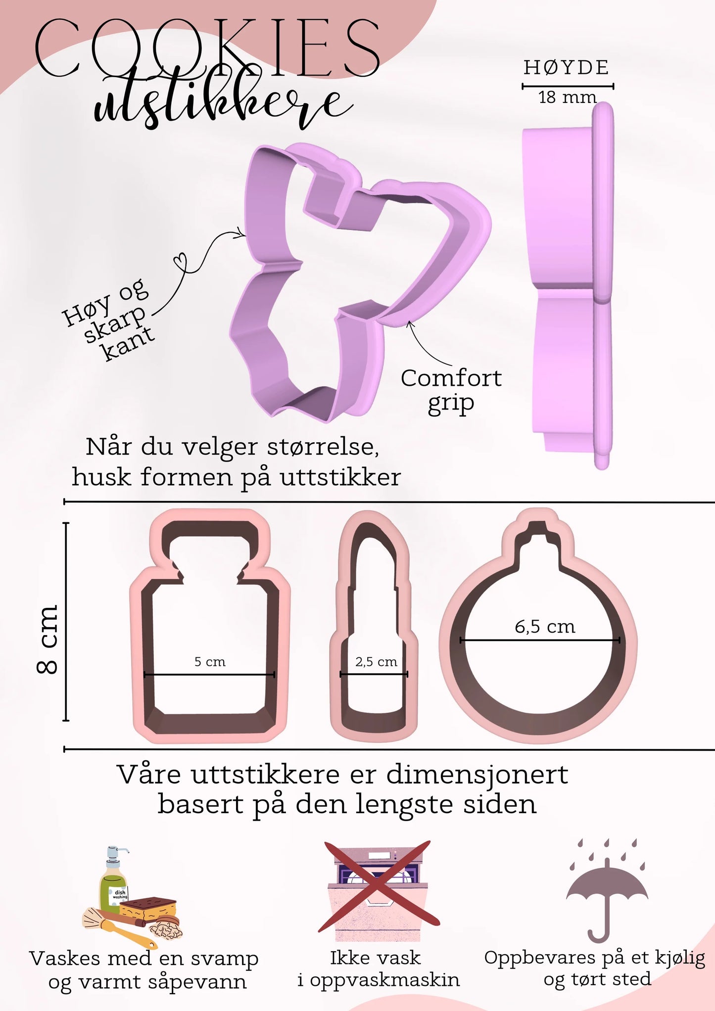 3 x Julekule Stempel + Utstikker - Utstikkersett
