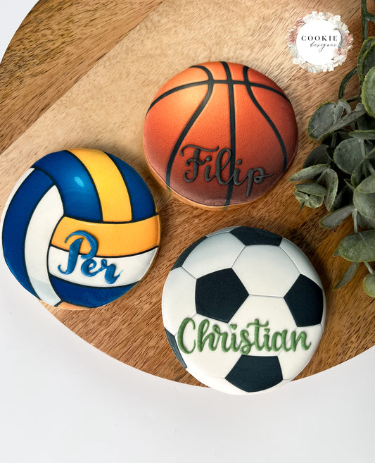 fotball, håndball, basketball, sport, ball, lagkake, bursdag, konfirmasjon, konfirmasjonskake, konfirmasjonsgave, gave til konfirmant, bordkort, 
