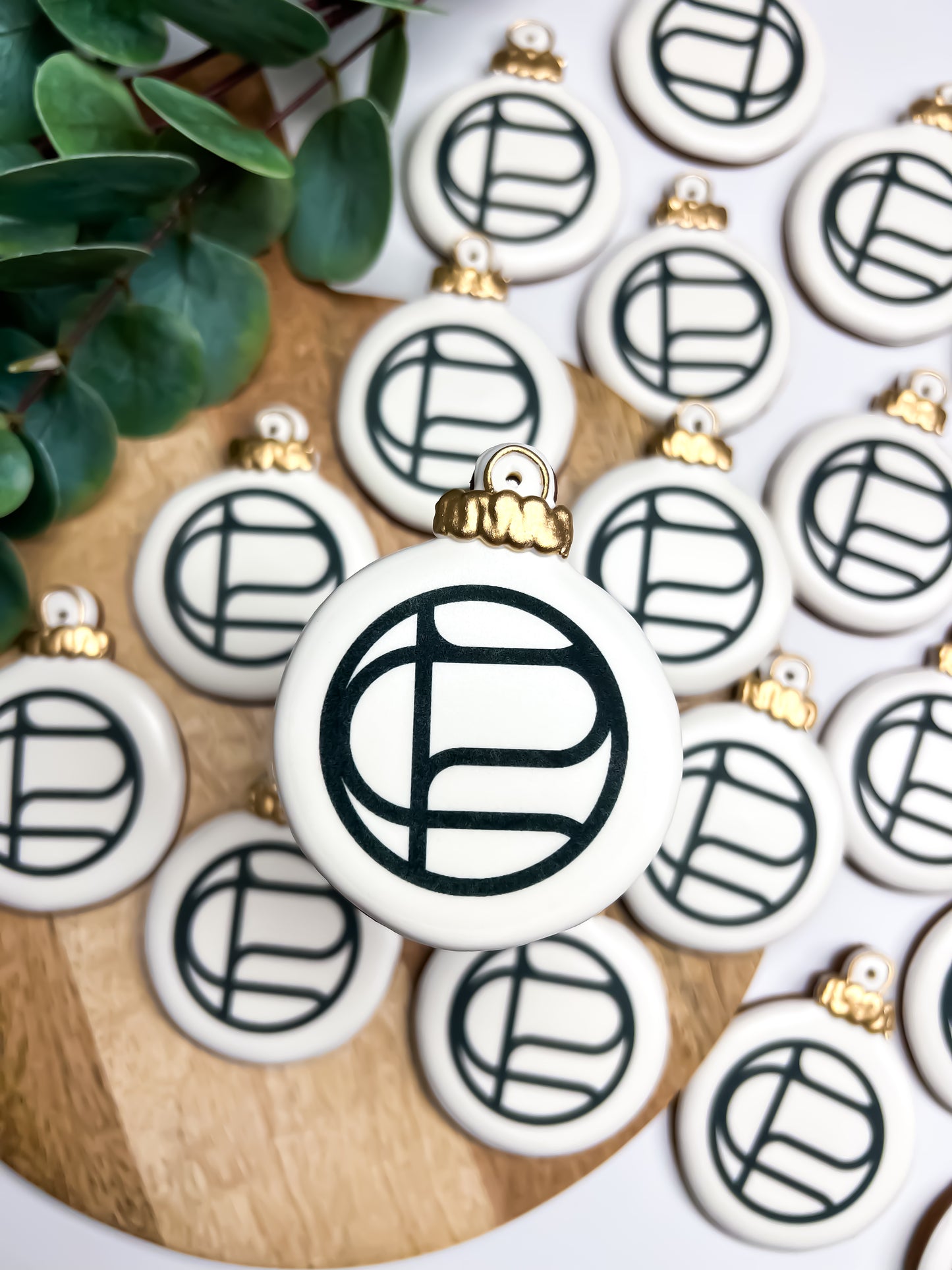 Julekule med logo 8,5cm