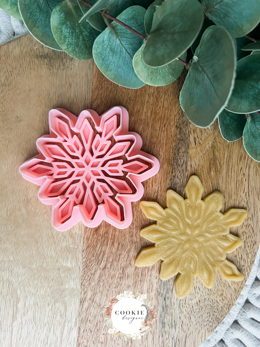 Snøfnugg Stempel + Utstikker - Utstikkersett