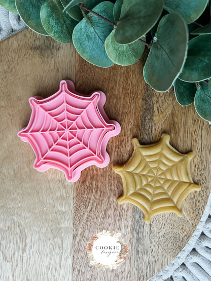 Spindelvev Stempel + Halloween Utstikker - Utstikkersett
